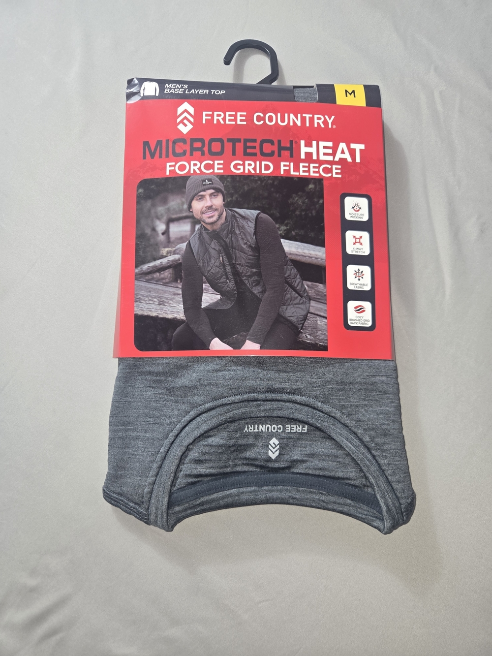 Free Country Microtech Heat Men’s Base Layer Top - Gray